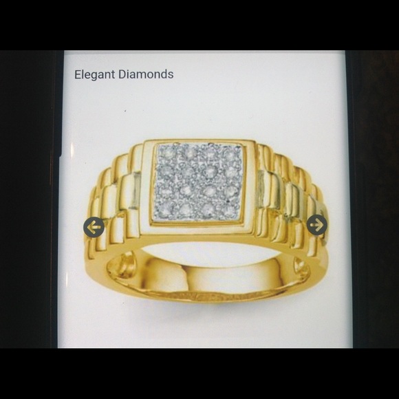 Ladies elegant diamonds size 7 ring - Picture 2 of 2